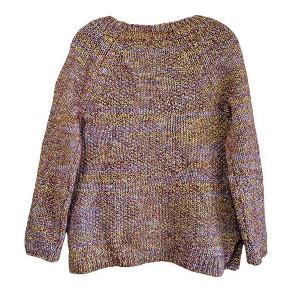 SOFT SURROUNDINGS L Sweater Multicolor Chunky Knit Long Sleeve Acrylic Wool 38" - Picture 8 of 9